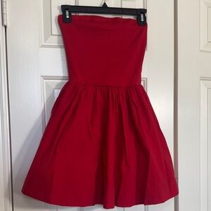Fashion Nova Strapless Red Dress